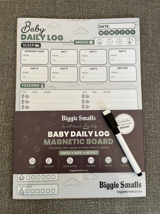 Baby Daily Log Magnetic Whiteboard