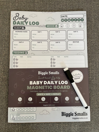 Baby Daily Log Magnetic Whiteboard