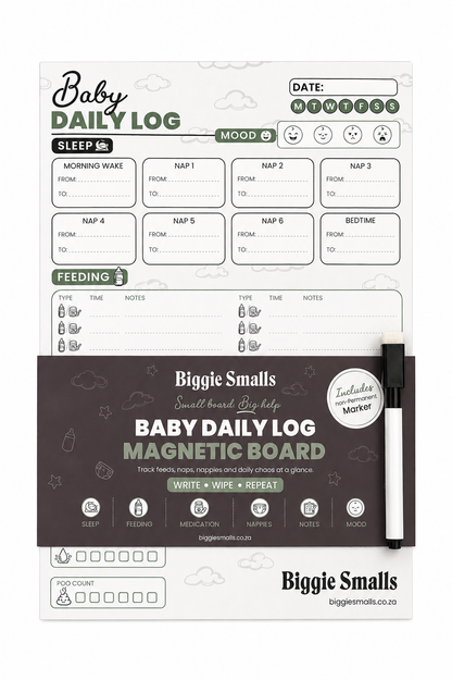 Baby Daily Log Magnetic Whiteboard